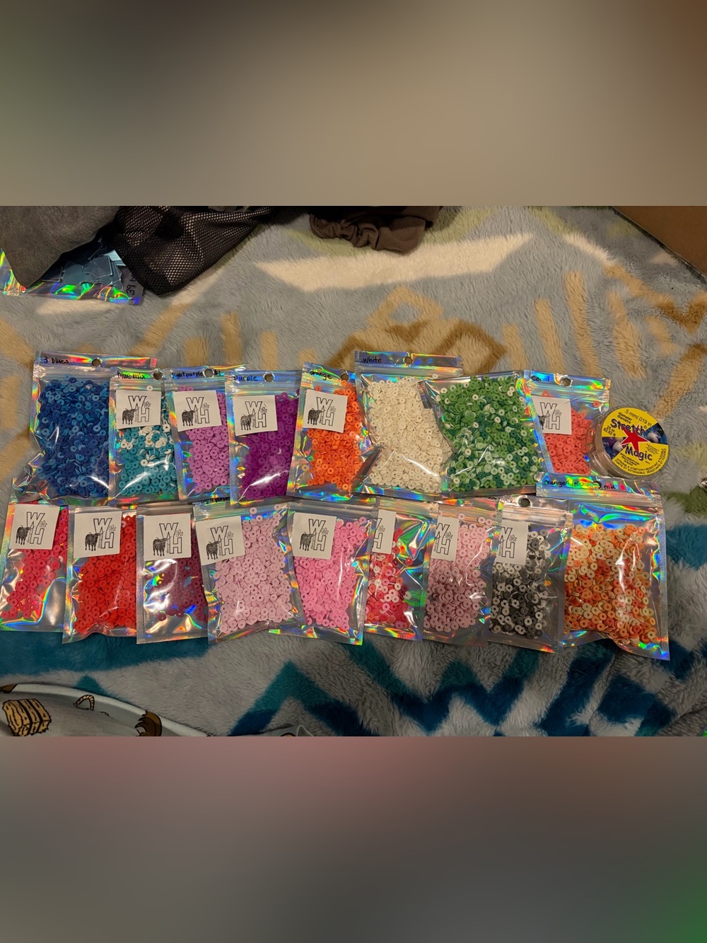 Assorted Color Clay Beads Lot - Multi Color Mix